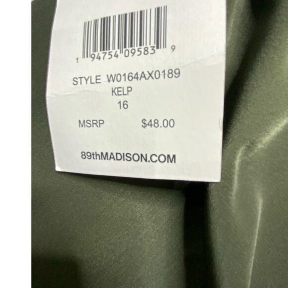 89th + Madison Slack Pants Womens Plus 16 Elastic Waist Drawstring Active NWT - Picture 10 of 11